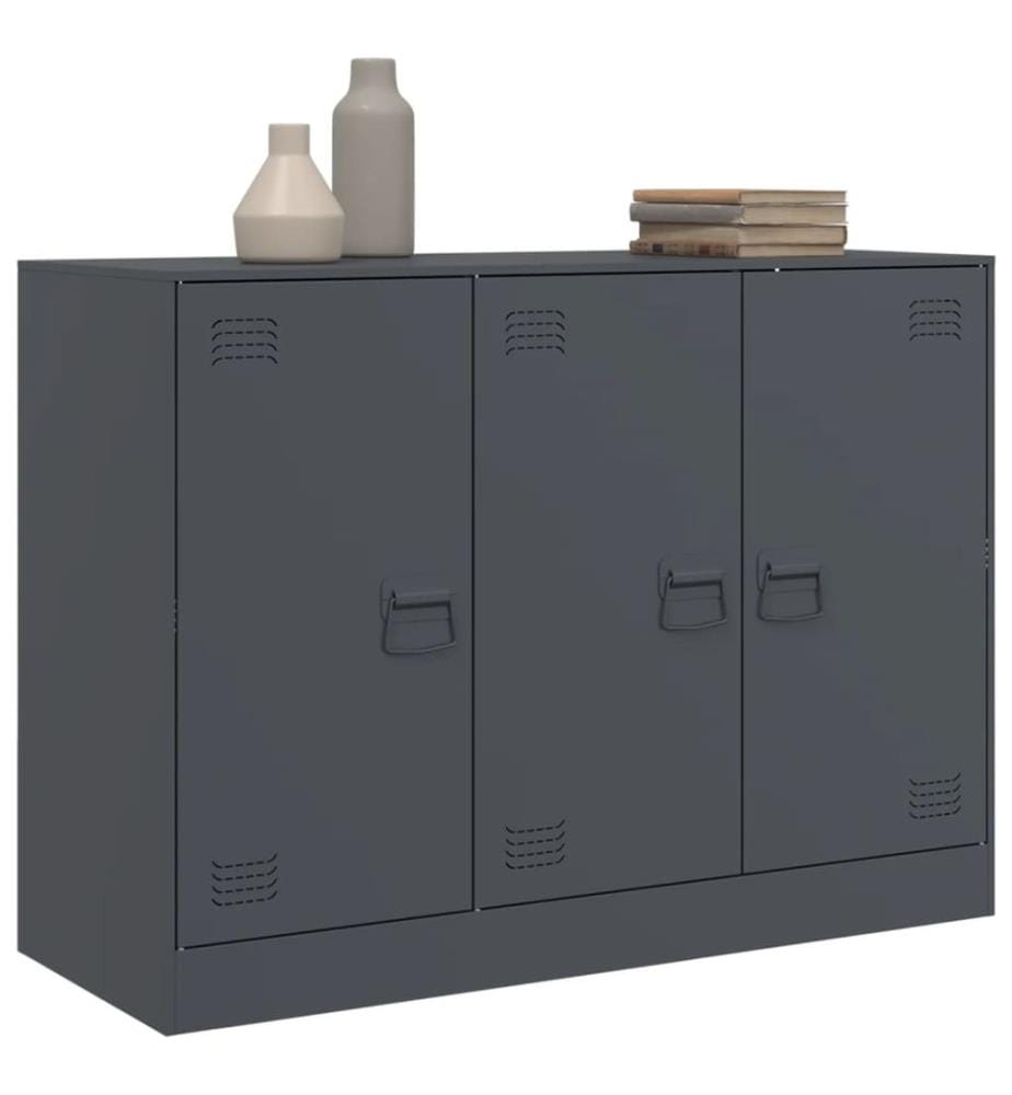 Buffet anthracite 99x39x73 cm acier