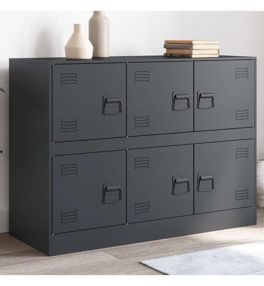 Buffet anthracite 99x39x73 cm acier