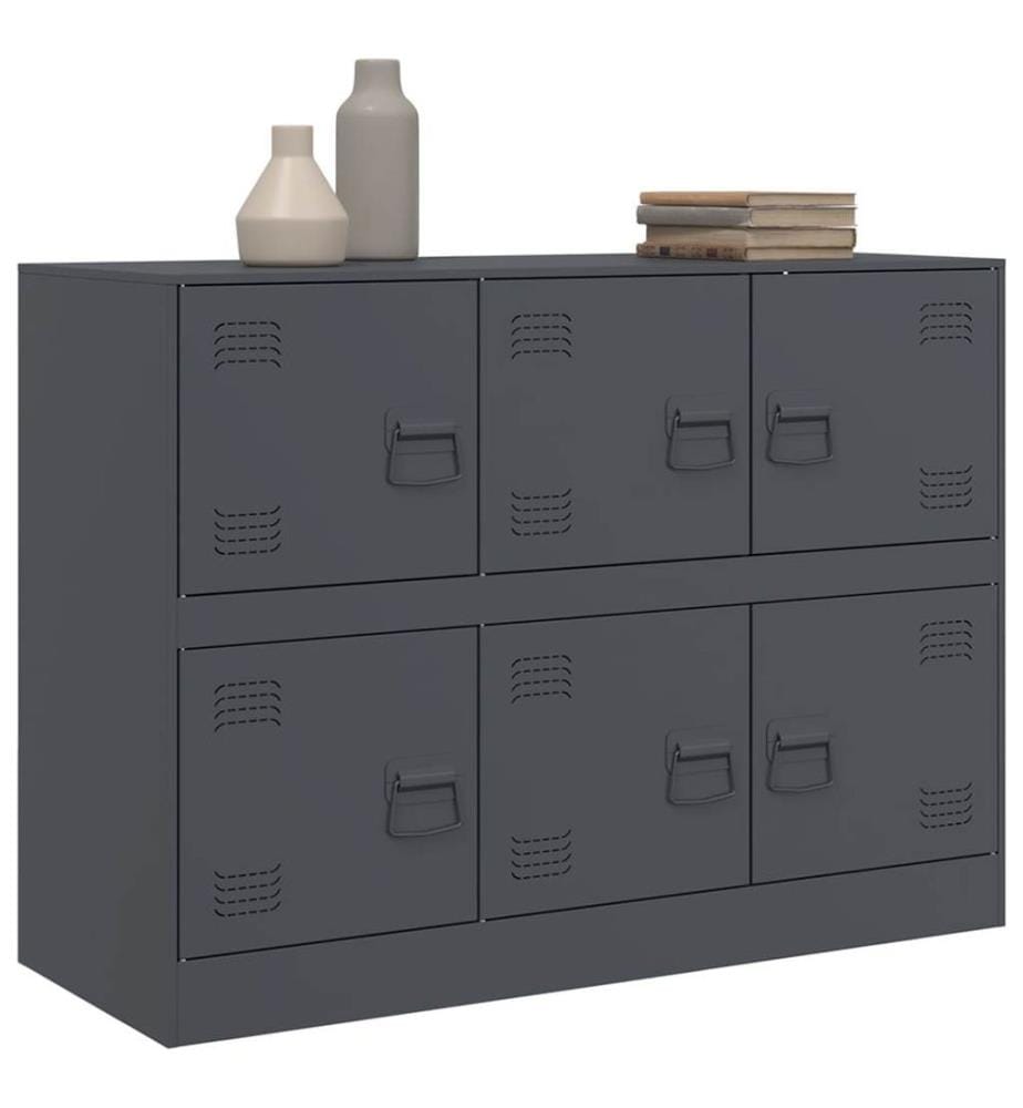 Buffet anthracite 99x39x73 cm acier