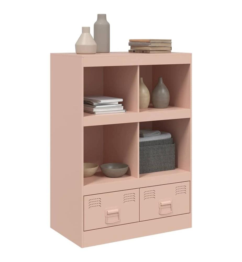 Buffet haut rose 67x39x95 cm acier