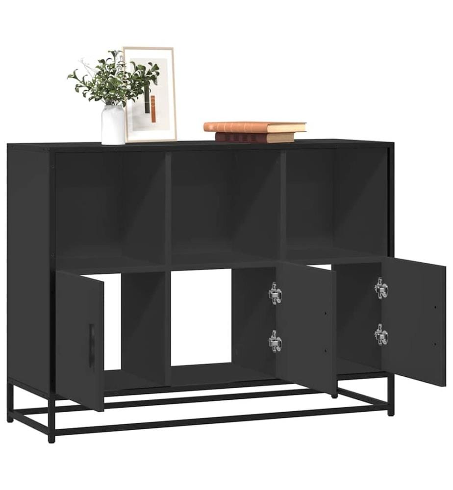 Sideboard Schwarz 100x35x76 cm Holzwerkstoff