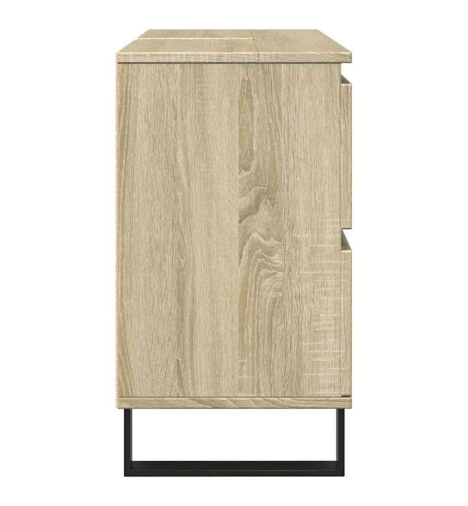 Armoire salle de bain chêne sonoma 80x33x60cm bois d'ingénierie