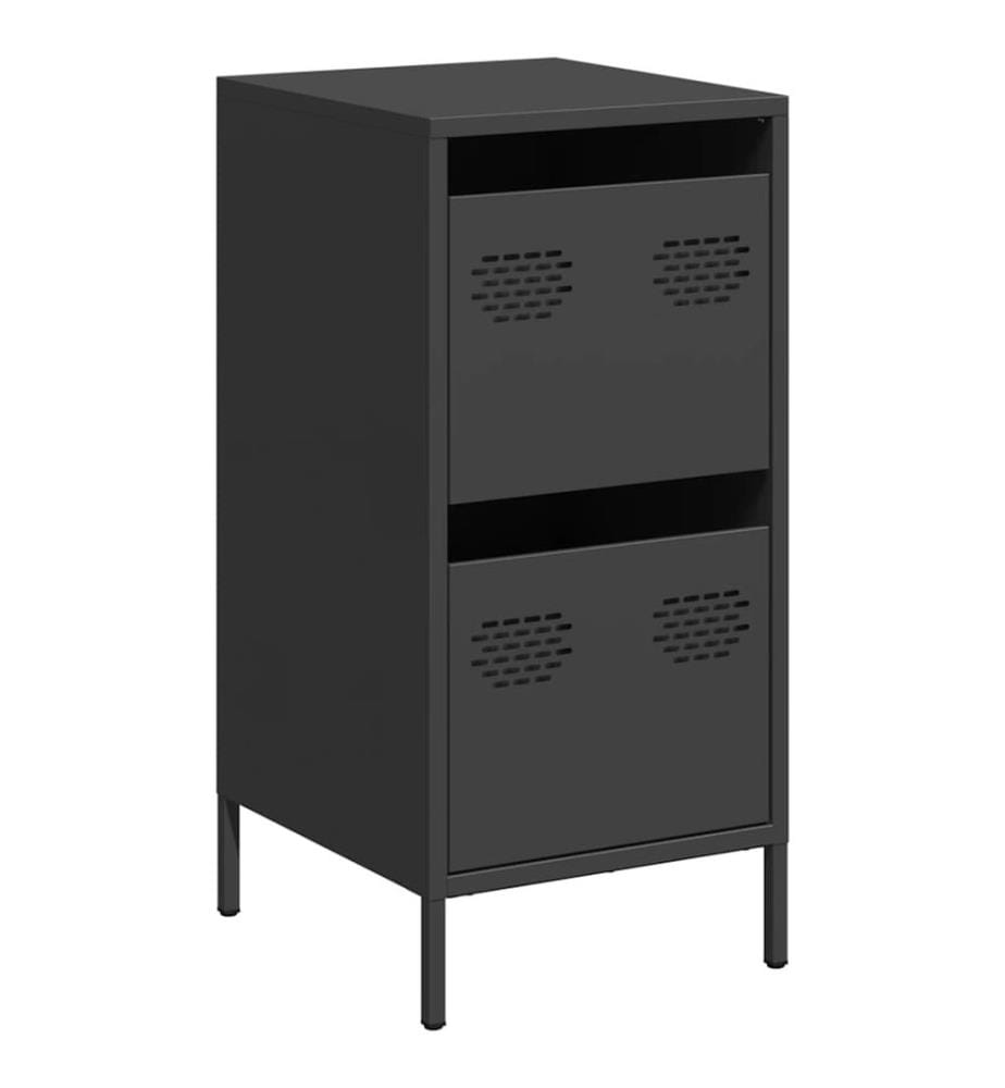 Buffet noir 35x39x73,5 cm acier laminé à froid