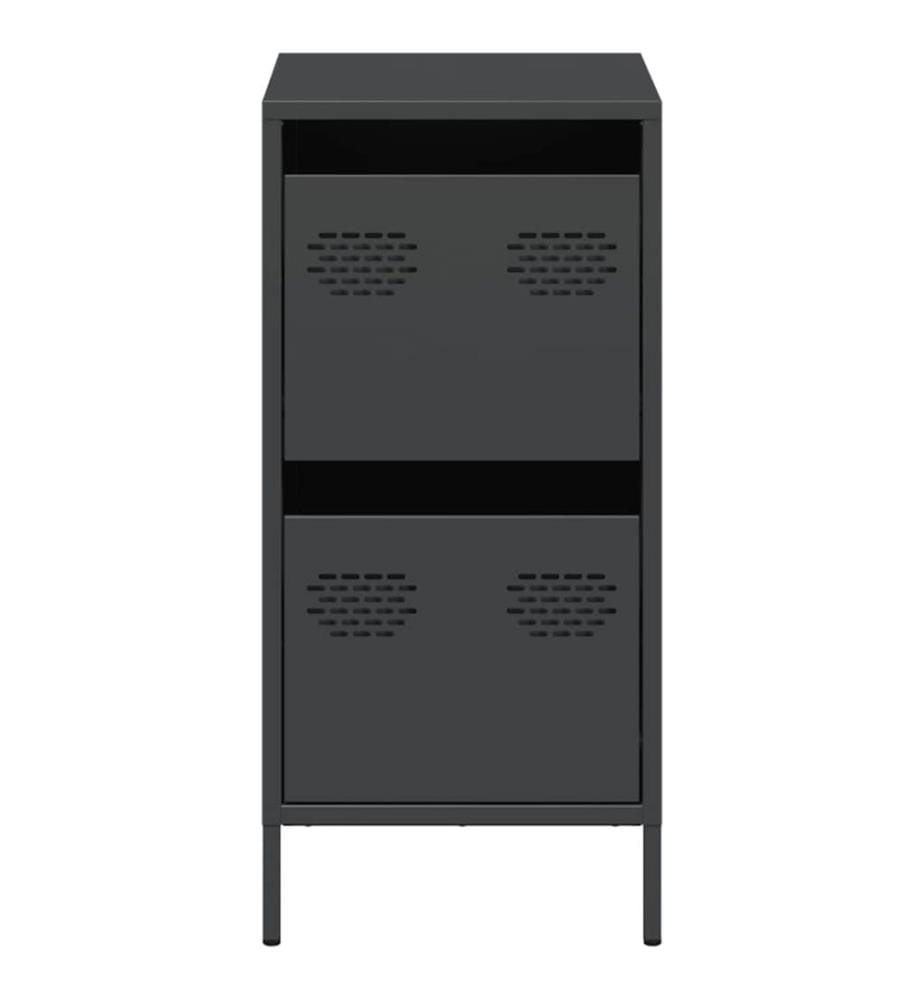 Buffet noir 35x39x73,5 cm acier laminé à froid