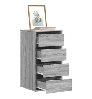 Commode d'angle sonoma gris 40x41x76 cm bois d'ingénierie