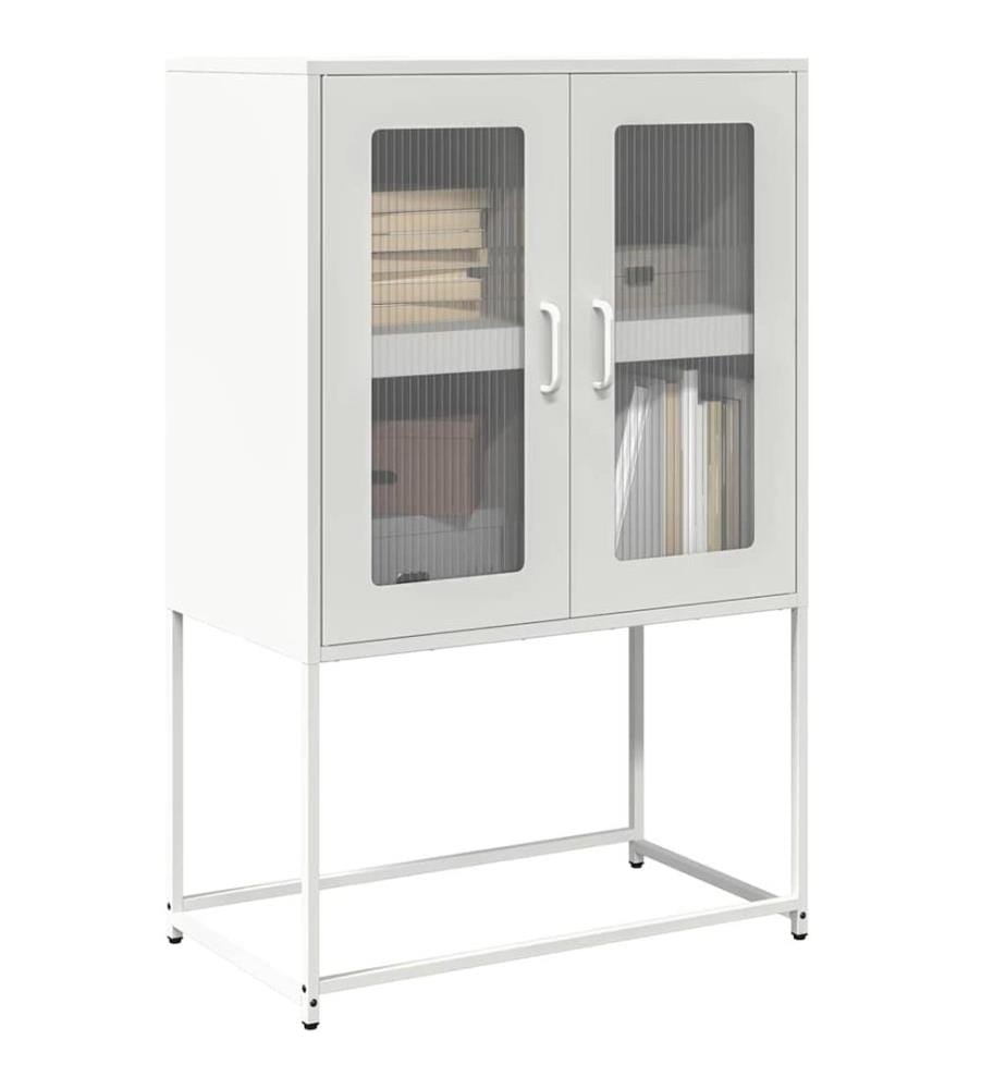 Highboard Weiss 68x39x107 cm Stahl