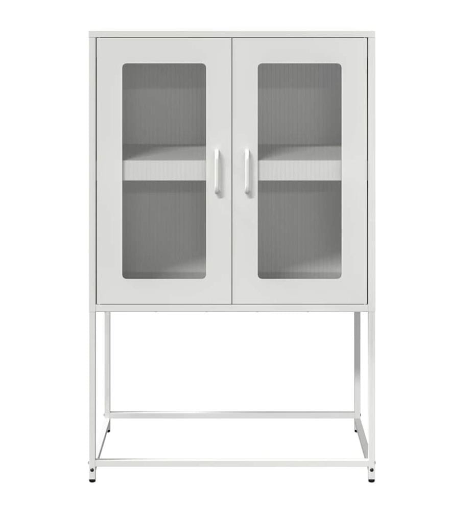 Highboard Weiss 68x39x107 cm Stahl