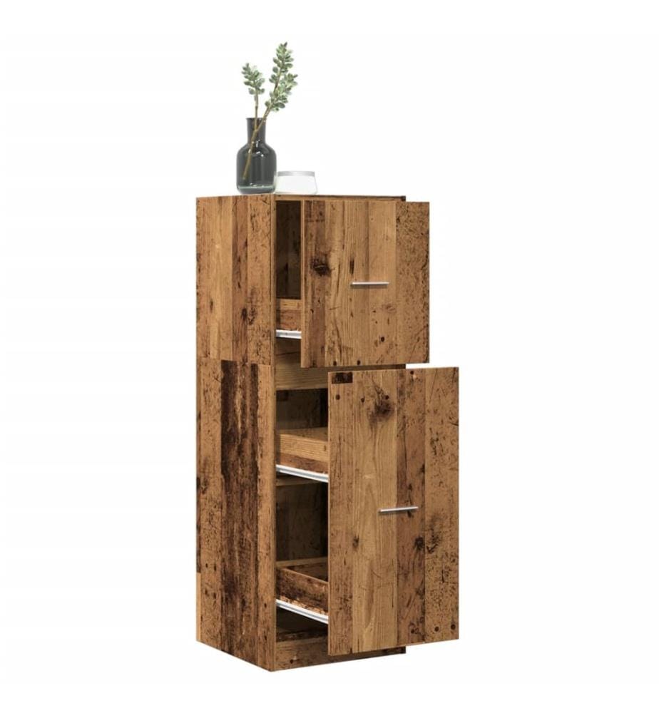 Apothekerschrank Altholz-Optik 40x41x118 cm Holzwerkstoff