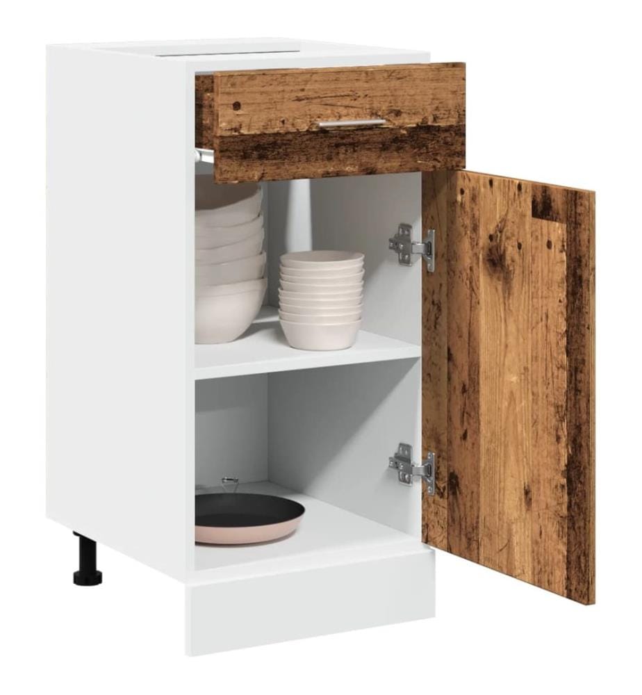 Schubunterschrank Lyon Altholz-Optik 40x46x81,5 cm Holzwerkstoff