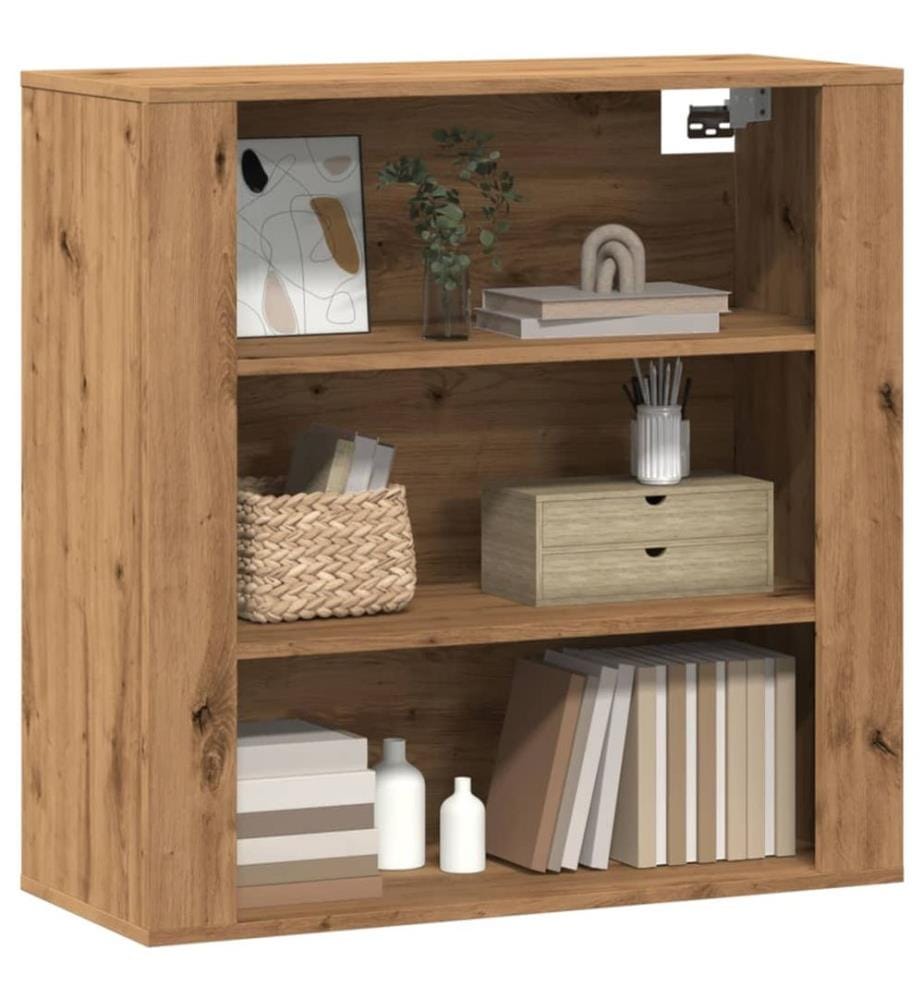 Armoire murale chêne artisanal 80x33x80 cm bois d'ingénierie