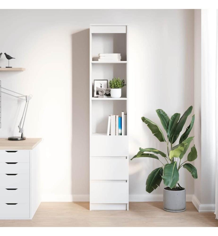 Highboard Weiss 37,5x35x180 cm Holzwerkstoff