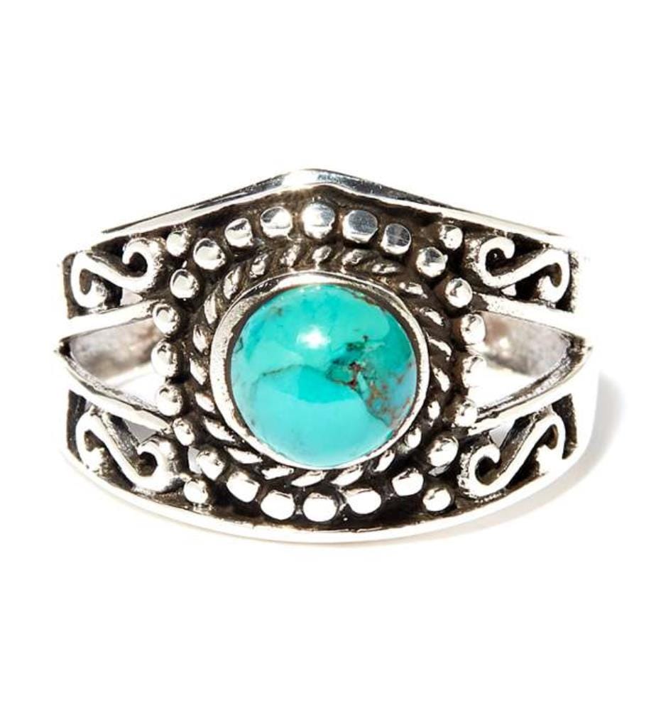 Bague Shicra Turquoise - Argenté