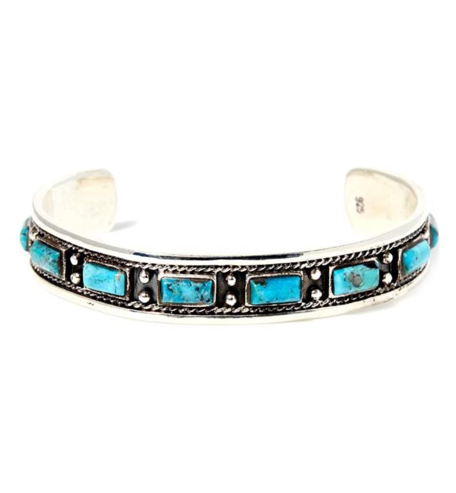 Nahui Armband - Silber und Türkis