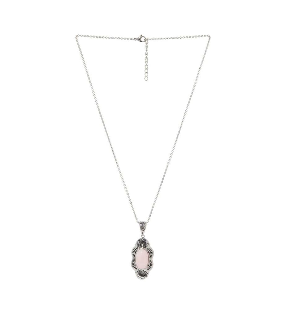Aluxes Pink Opal Anhänger - Silber