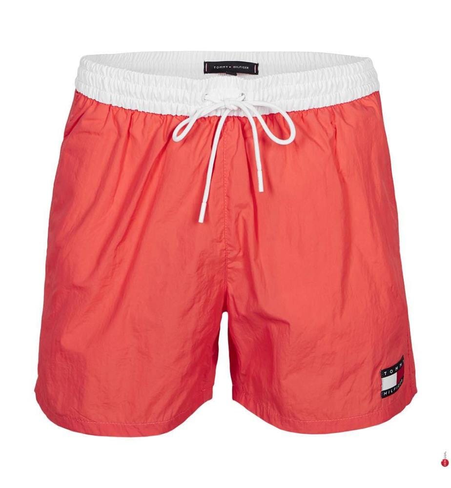 Short de Bain - Blanc et Corail
