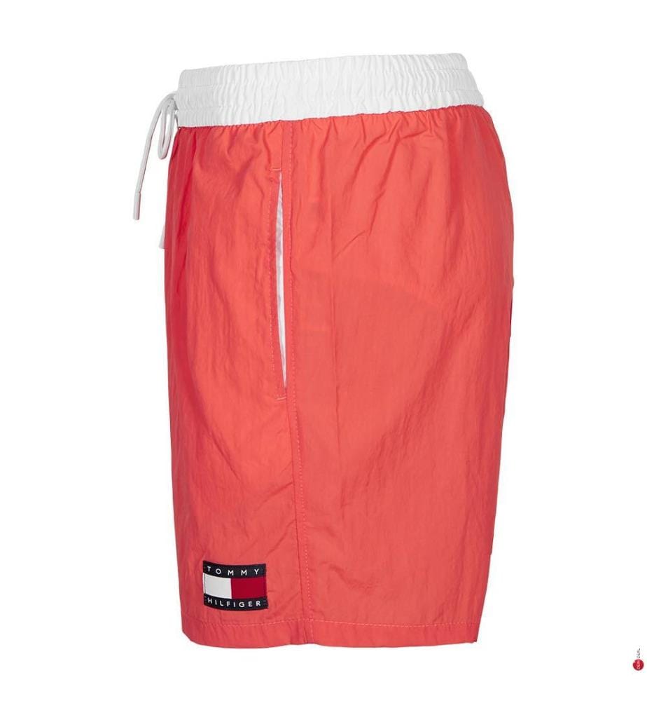 Short de Bain - Blanc et Corail