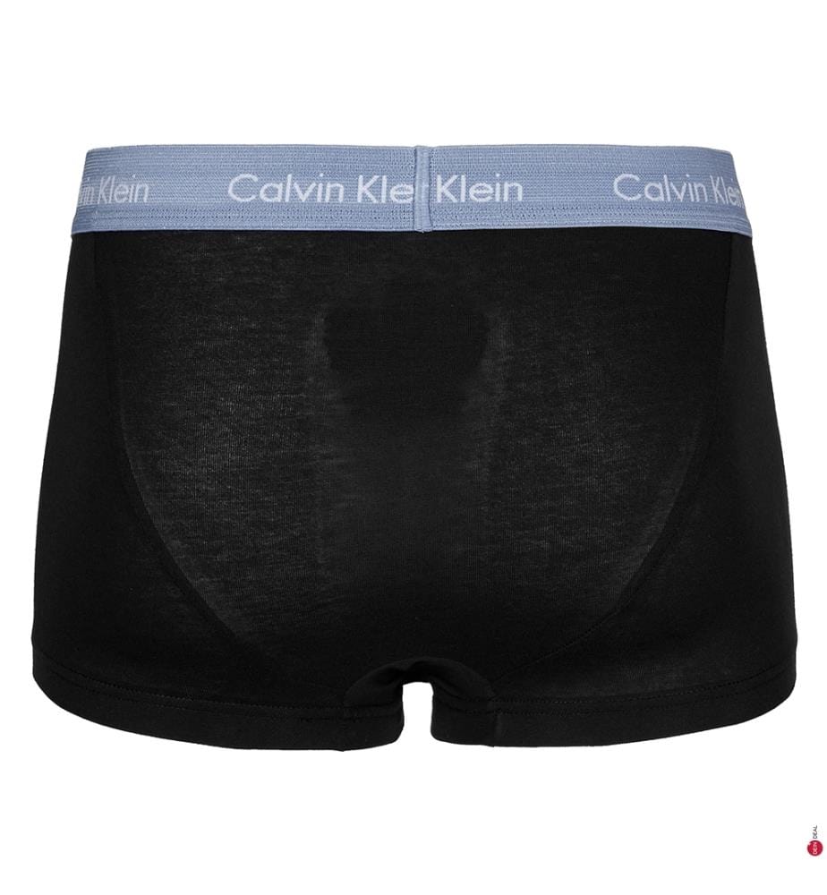 3er-Pack Boxershorts Low Rise Trunks Cotton Stretch - Schwarz