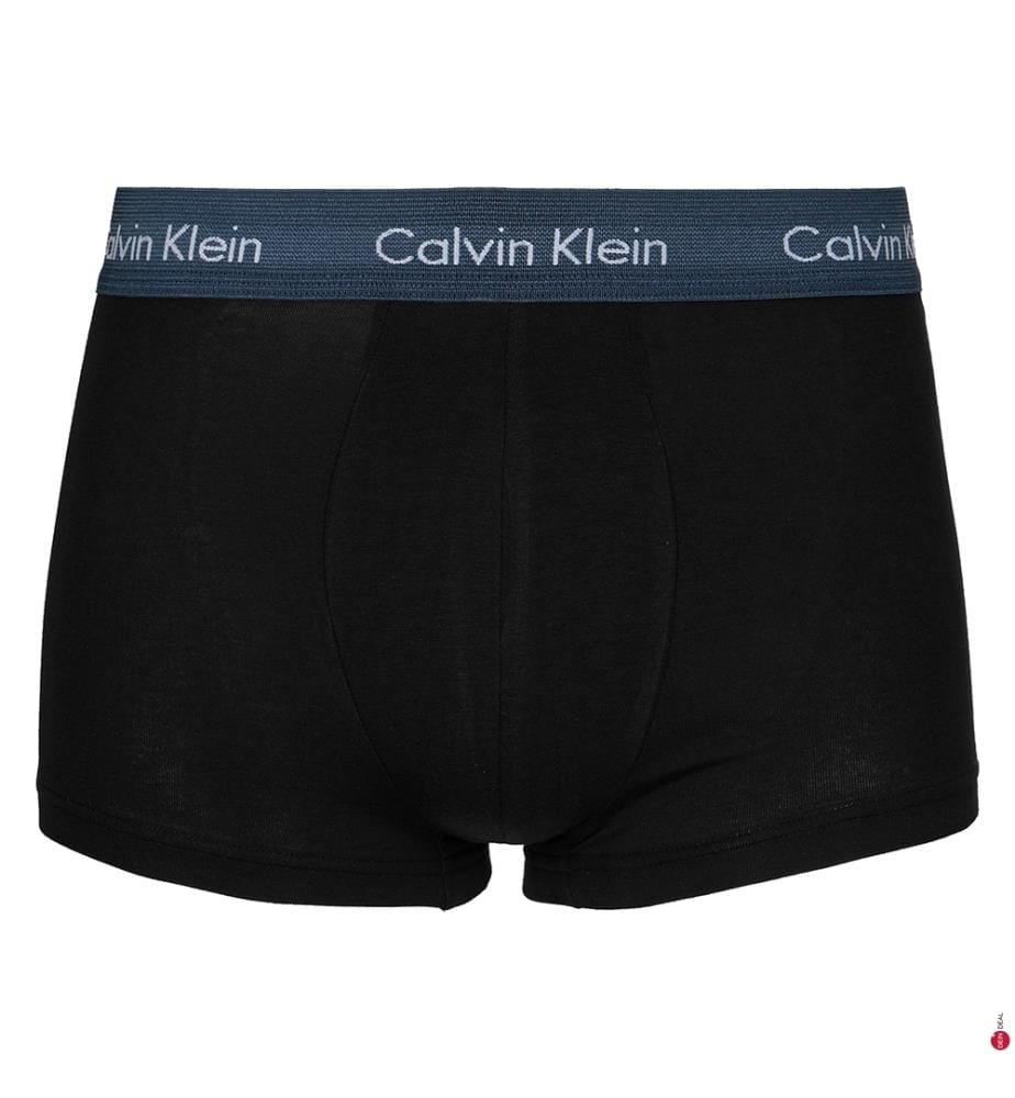 3er-Pack Boxershorts Low Rise Trunks Cotton Stretch - Schwarz