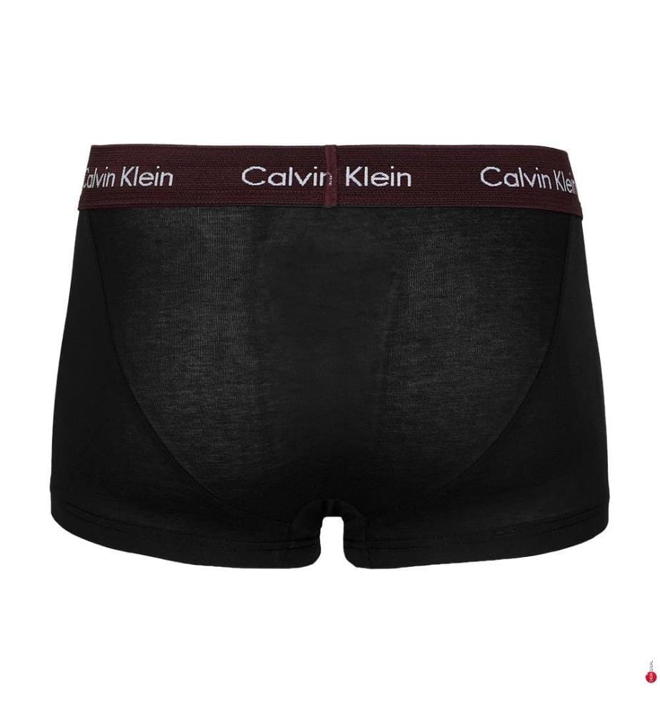 3er-Pack Boxershorts Low Rise Trunks Cotton Stretch - Schwarz