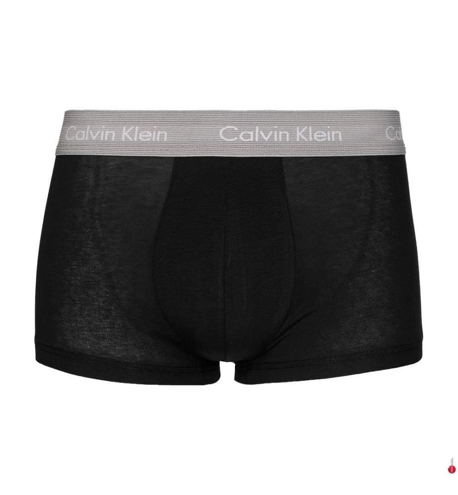 3er-Pack Boxershorts Low Rise Trunks Cotton Stretch - Schwarz