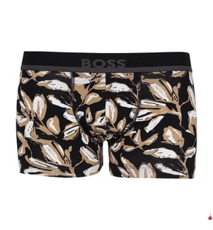 Boxer Trunk 365 Print - Schwarz, Weiss und Beige