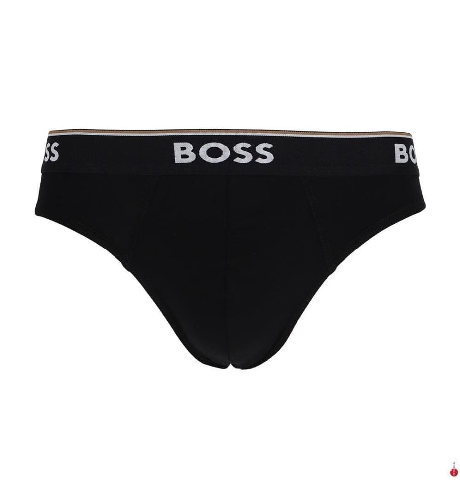 3er-Pack Baumwoll-Stretch-Slips Brief 3P Power - Schwarz