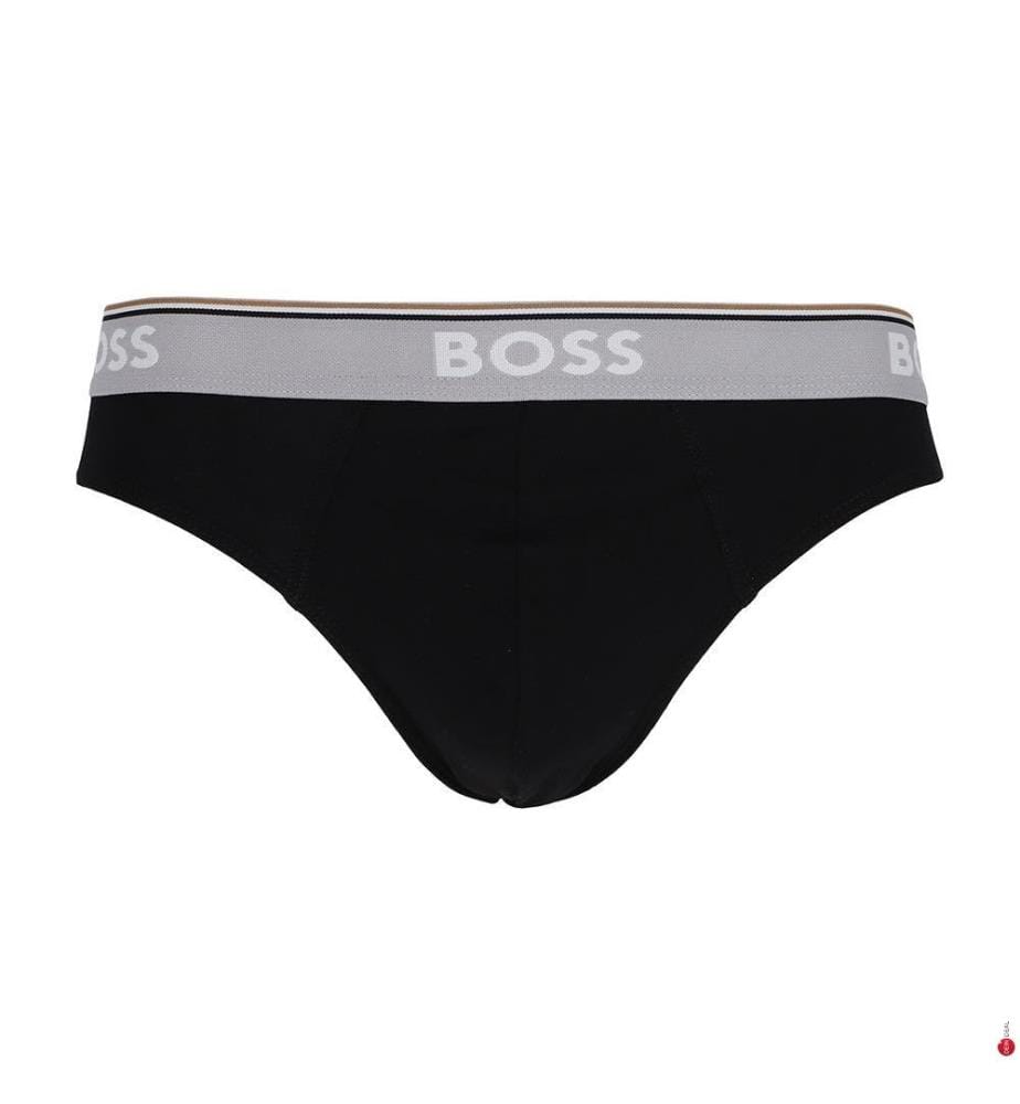 3er-Pack Baumwoll-Stretch-Slips Brief 3P Power - Schwarz