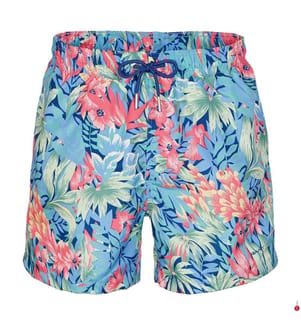 Short de bain à imprimé floral - Deep Cobalt