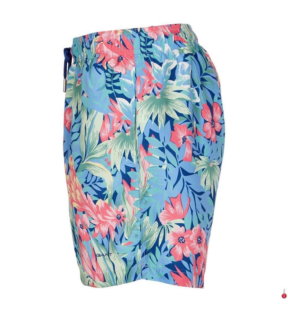 Short de bain à imprimé floral - Deep Cobalt