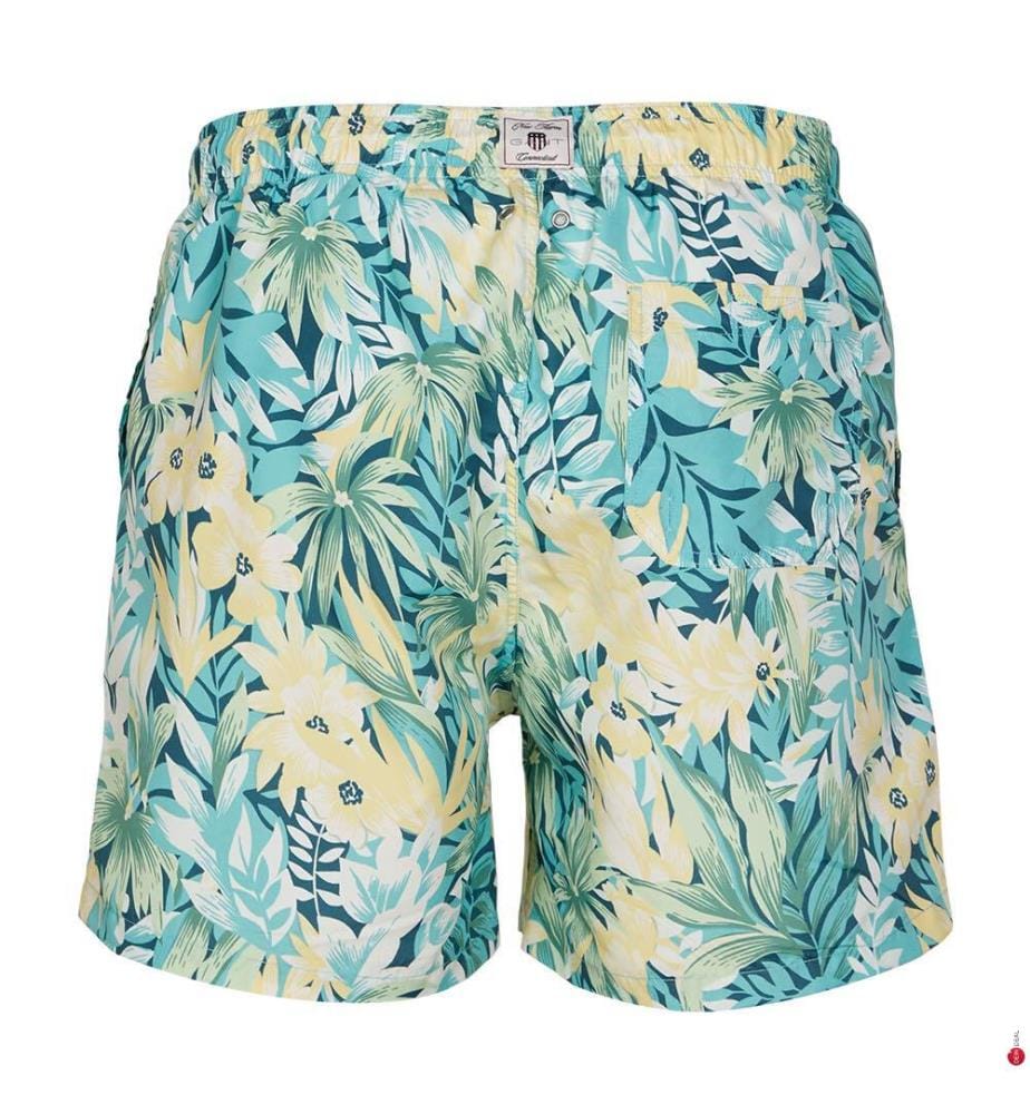 Short de bain à imprimé floral - Tropic Blue