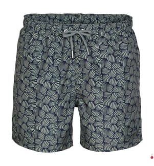 Pantaloncini da bagno con stampa a corda - Blu notte