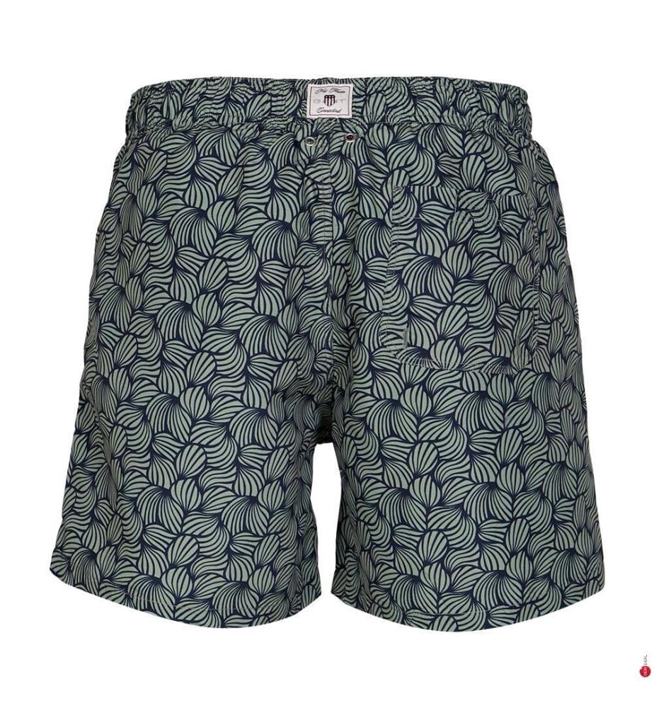 Short de bain imprimé corde - Bleu nuit