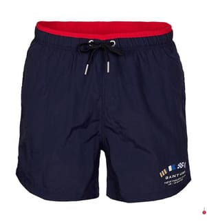 Pantaloncini da bagno con stampa a bandiera - Navy