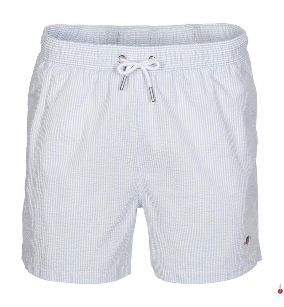 Short de bain Seersucker - Bleu frais