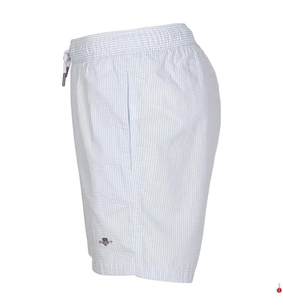 Short de bain Seersucker - Bleu frais