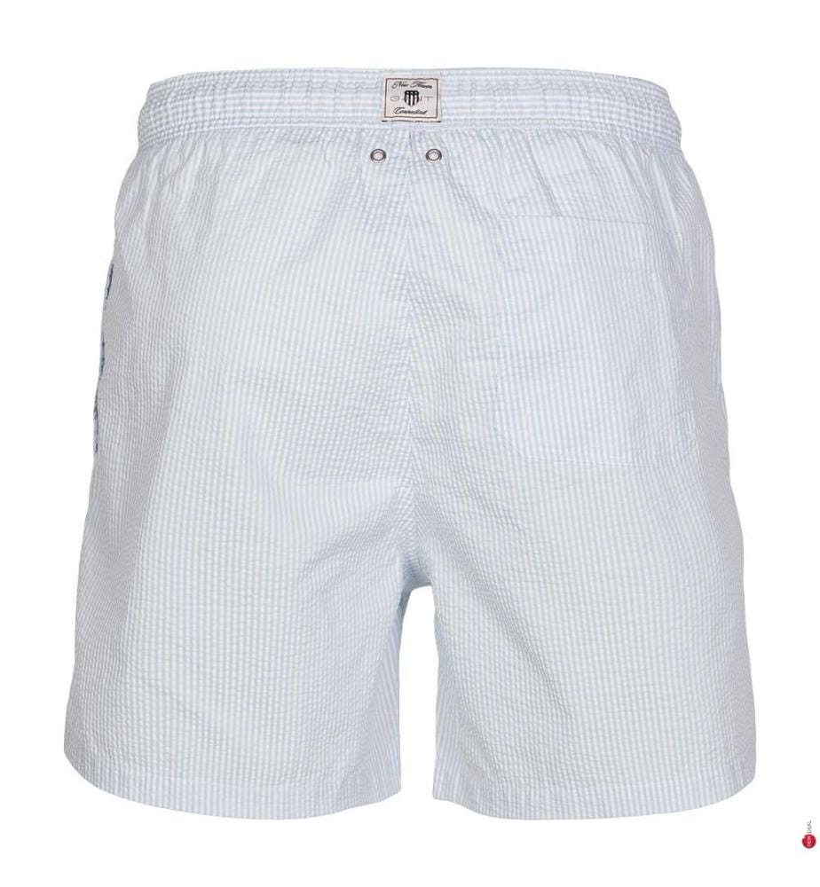 Short de bain Seersucker - Bleu frais