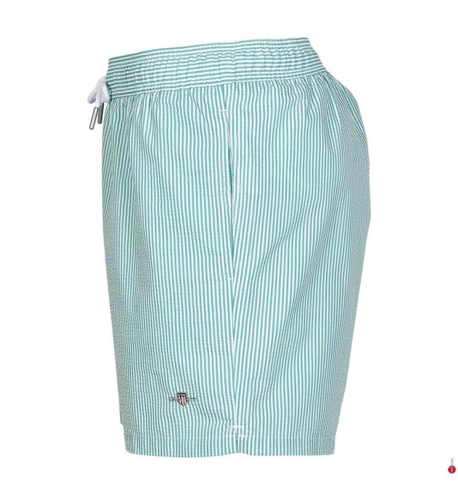 Seersucker Swim Shorts - Vivid Green