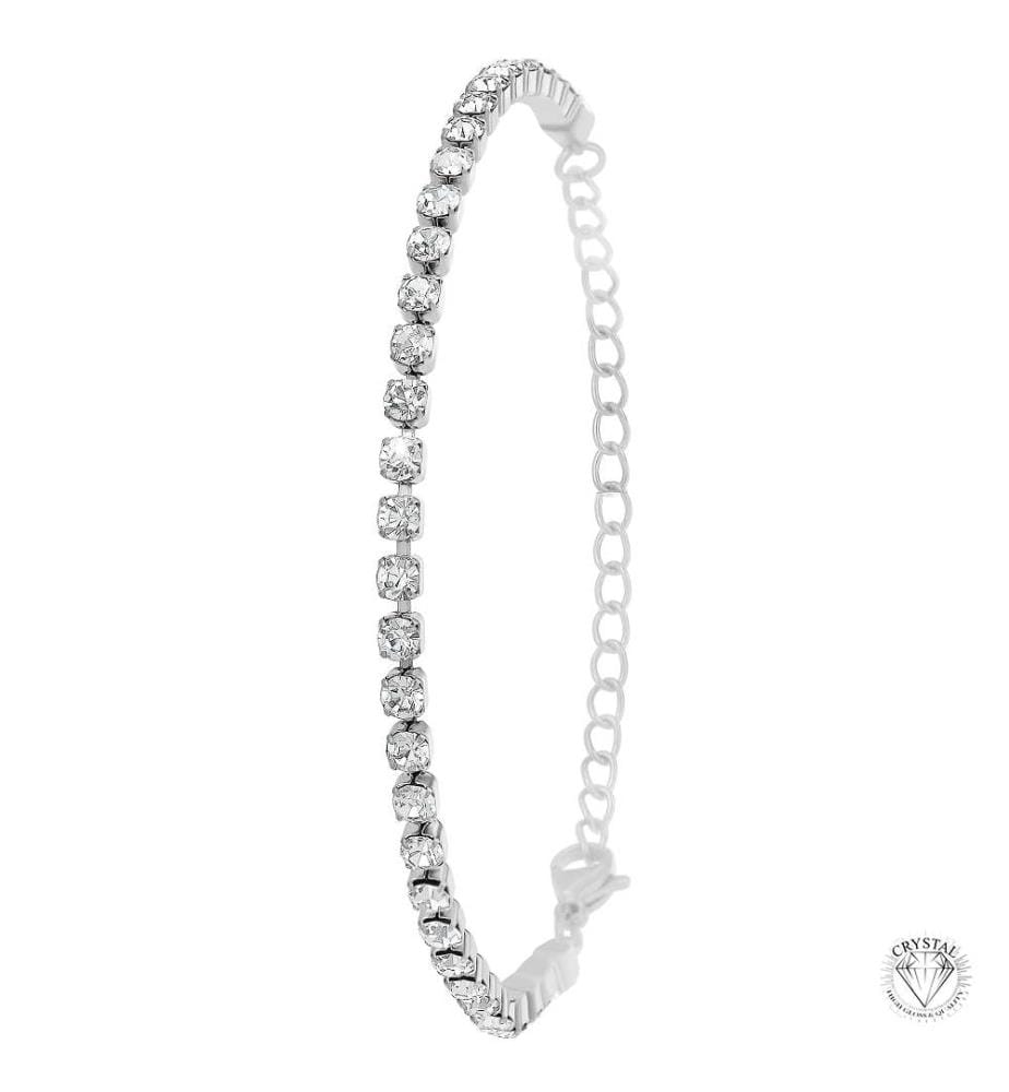 Armband mit funkelnden Kristallen - Silber