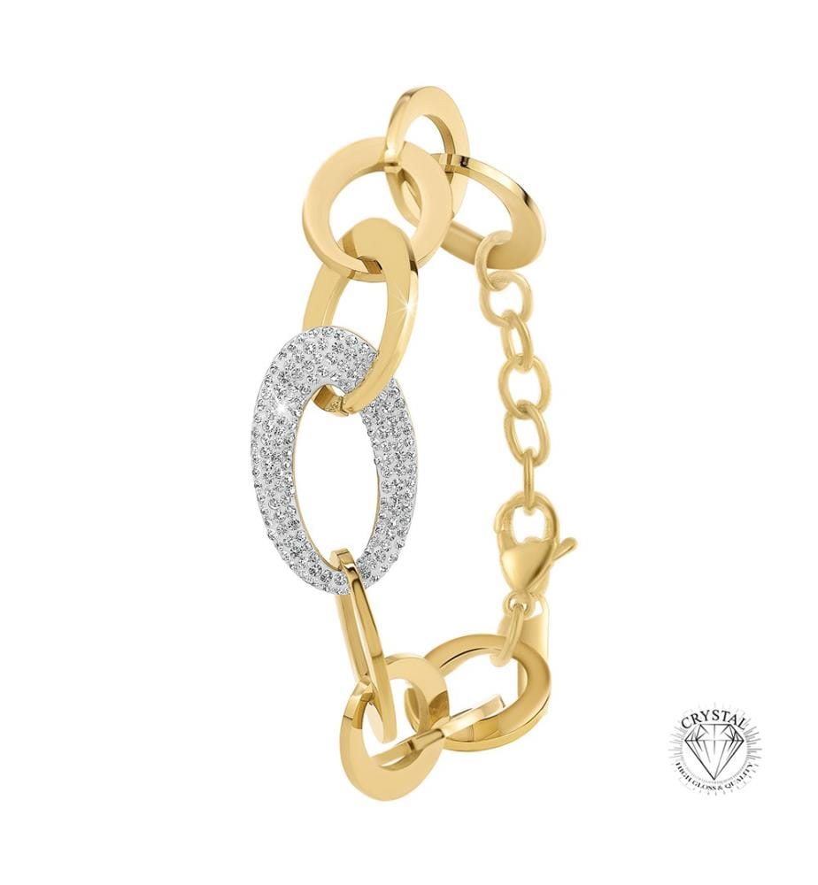 Armband mit funkelnden Kristallen - Vergoldet