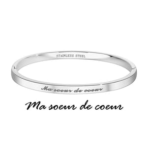 Armband "Meine Herzensschwester" - Versilbert