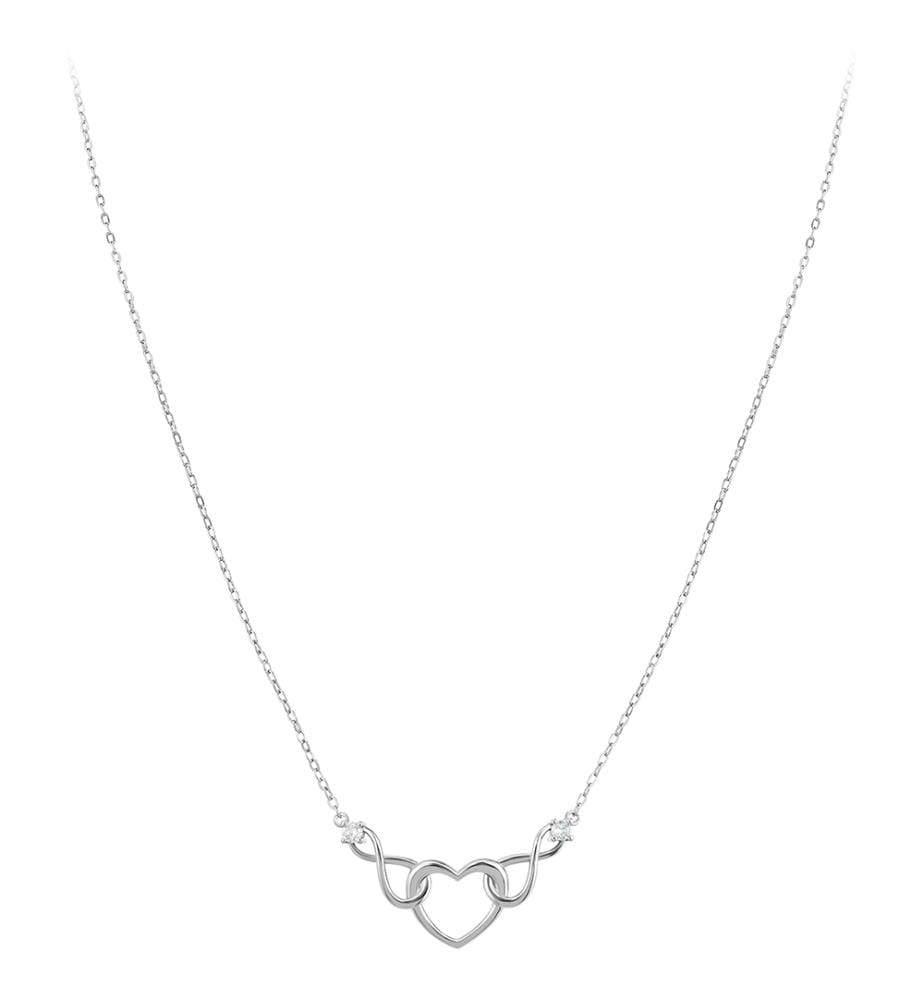 Zirkonium-Herz Halskette - Silber