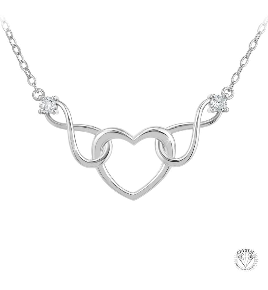 Zirkonium-Herz Halskette - Silber