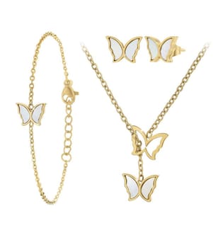 Schmetterling-Set - Vergoldet