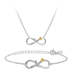 Infinity-Set Rosa - Silber