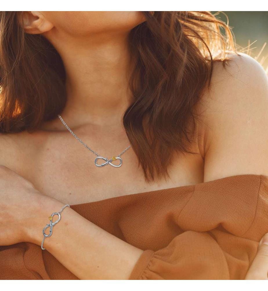 Infinity-Set Rosa - Silber