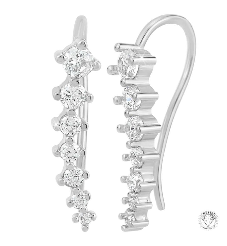 Ohrringe mit Zirkonia - Silber