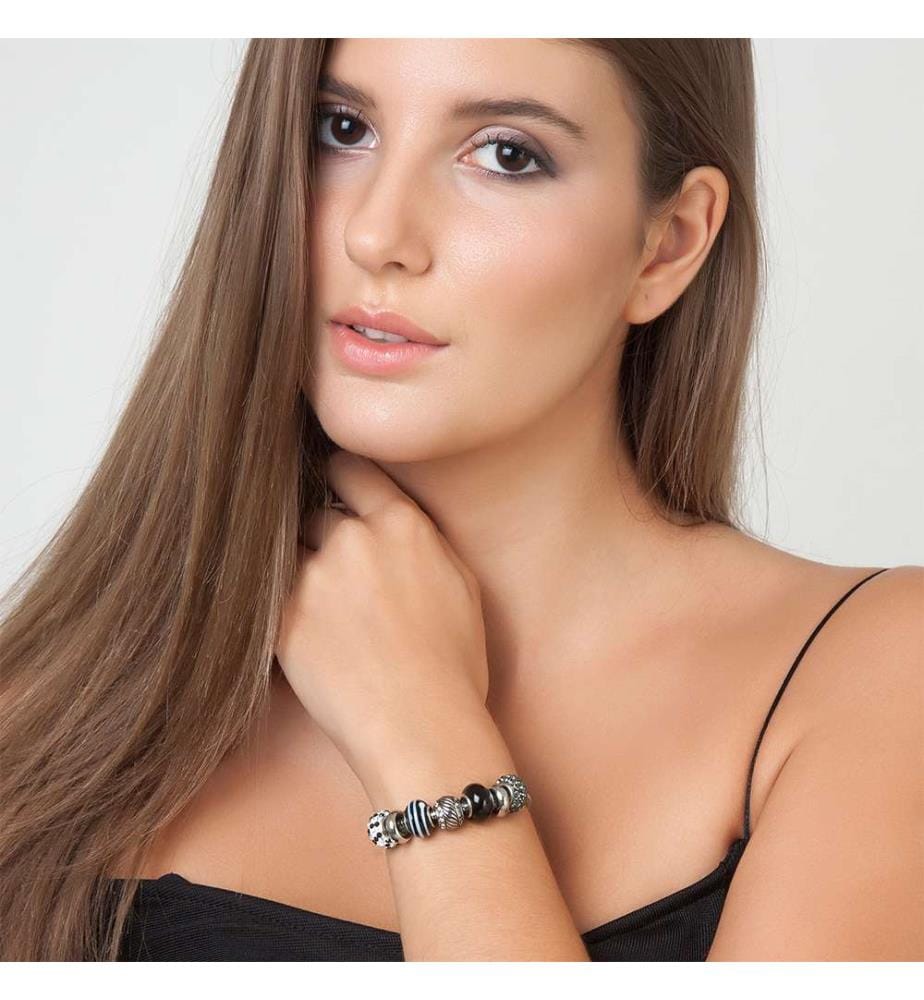 Charm & Steel Armband - Silber
