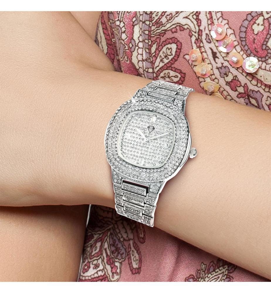Orologio impreziosito da cristalli scintillanti - Argentato