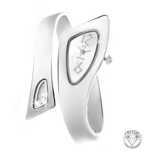 Armbanduhr mit funkelnden Kristallen - Silber