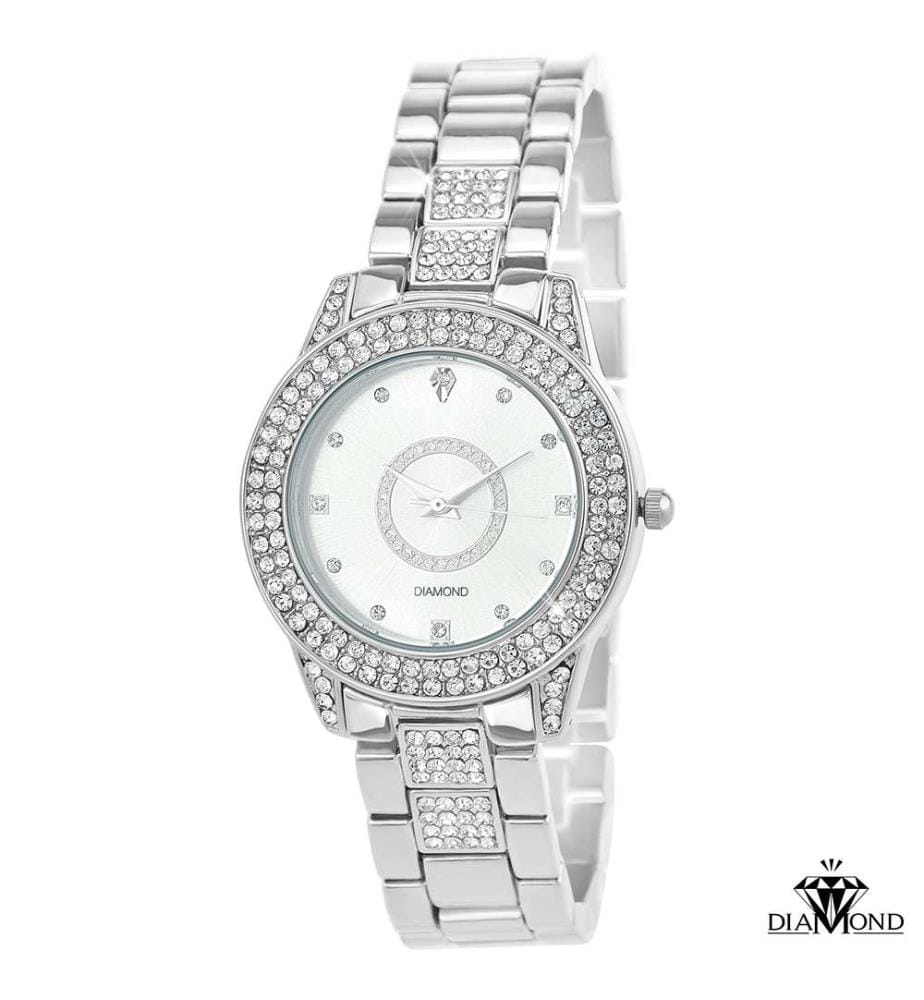 Elegante Uhr mit echtem Diamantbesatz